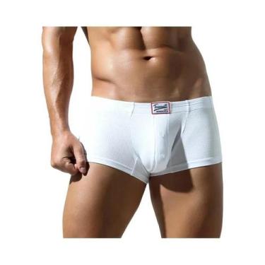 Imagem de Cueca boxer masculina de cor sólida TAUWELL cintura baixa respirável e