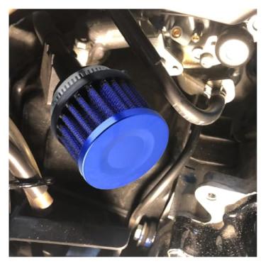 Imagem de DUSCOKE Filtro de entrada de ar para carro de 2,5 cm, limpador de filtro de ar frio do cárter automático de 25 mm com braçadeira ajustável, tampa de válvula de ventilação universal para carro