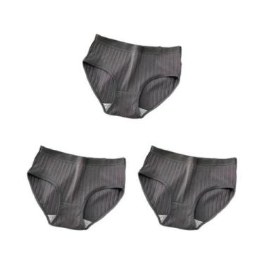 Imagem de Conjunto De 3 Calcinhas De Algodão Macio Para Mulheres, Lingerie Sexy 