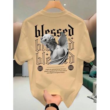 Imagem de Camiseta Masculina Blessed 100% Algodão Streetwear Fio30.1 - Selfie St