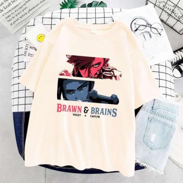 Imagem de Camiseta Arcane Vi Caitlyn Unissex, Offwhite, G