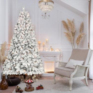 Imagem de Árvore de Natal artificial mista de PVC de 1,2 m com 21 pinhas, 150 luzes de tungstênio – Design articulado em 3 partes, 366 pontas de ramo, suporte de metal de 81 cm – Perfeito para decoração de