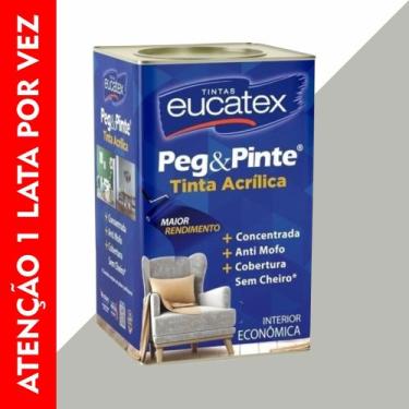 Imagem de Tinta Acrílica Eucatex 18 Litros Antimofo Peg & Pinte Cores, Prata