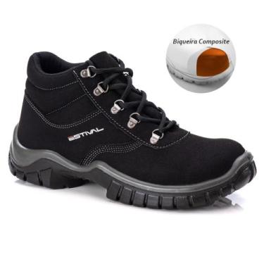 Imagem de Bota de Segurança em Microfibra Preto e Cinza Estival - WO10033S2PTCZ 