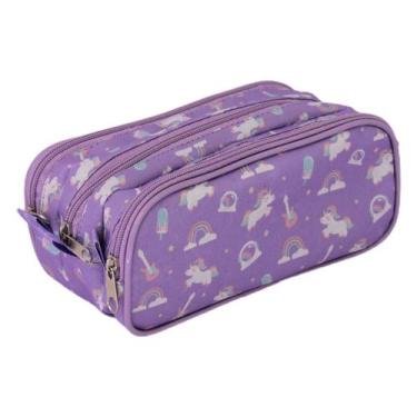 Imagem de Estojo Infantil Feminino Triplo Ls Bolsas Poneis - L S BOLSAS E MOCHIL