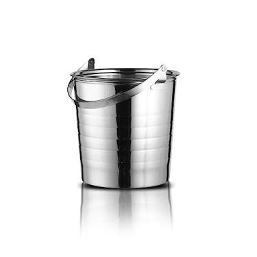 Imagem de Balde de gelo Balde de gelo isolado de aço inoxidável com alça portátil e confortável, ideal para bar de coquetéis, festas, vinho gelado, barril de champanhe LCE (3L)