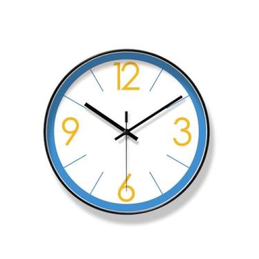 Imagem de Relógio de parede de estudo, relógio de parede, sala de estar, quarto, relógio de casa simples, relógio de parede, relógio de quartzo criativo, relógio de parede para quarto (A)
