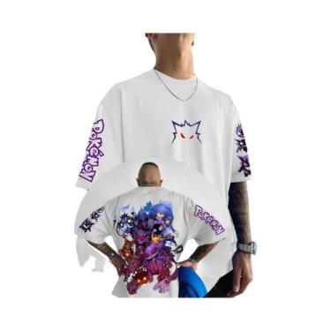 Imagem de Camiseta Unissex Oversize De Algodão Gengar Pokémon, Tendência De Moda