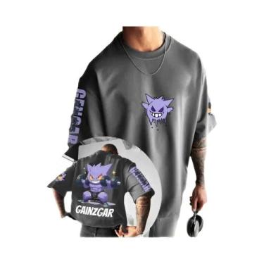Imagem de Camiseta Unissex Oversize De Algodão Gengar Pokémon, Tendência De Moda