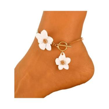 Imagem de Pulseira De Tornozeleira Feminina Boêmia Com Flores Para O Verão, Joia
