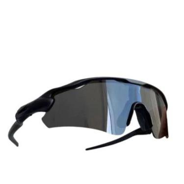 Imagem de Óculos de Sol Ciclismo Esportivo Unissex Lente Preta-Unissex