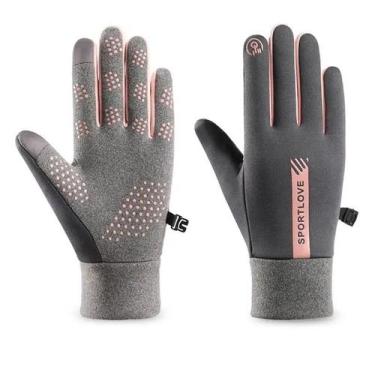 Imagem de Luvas Térmicas De Ciclismo Femininas Em Fleece Para Inverno, Resistent