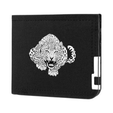 Imagem de Carteira Masculina Com Estampa De Leopardo, Porta-cartões, Bolso Para 
