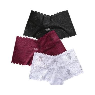 Imagem de Calcinhas plus Size Para Mulheres, Sexy, De Renda, Cintura Baixa, Sem 