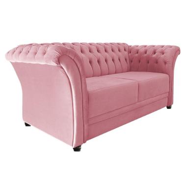 Imagem de Namoradeira Chesterfield Sofia Suede Rosa Bebê