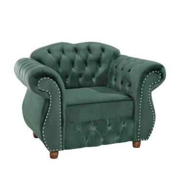Imagem de Poltrona Chesterfield Merlô Via Encanto Veludo Verde