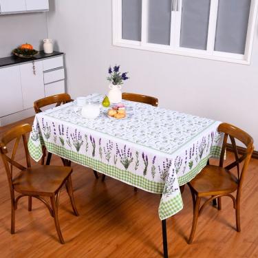 Imagem de Toalha de Mesa Estampada Allegra 1 Peça 4 Lugares 100% Poliéster - Lavanda