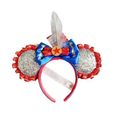 Imagem de Tiara De Orelhas Da Minnie Mouse Com Lantejoulas Rosa Disney Space Mou