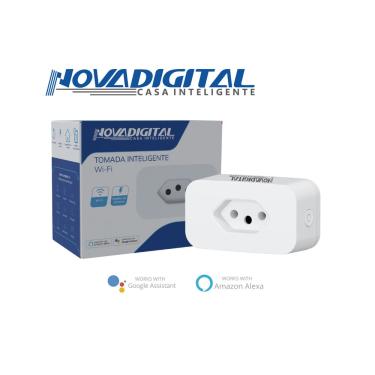 Imagem de Tomada Wifi Inteligente Com Medidor De Consumo 10A Novadigital - Plug-Br