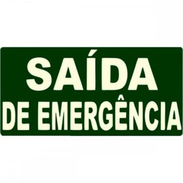 Imagem de Placa Sinal.15X25 Lum.Saida Emerg - Kit C/5 CA - LOOK