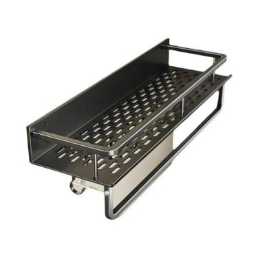 Imagem de Prateleira De Alumínio Montada Na Parede Sem Perfuração Para Cozinha, 