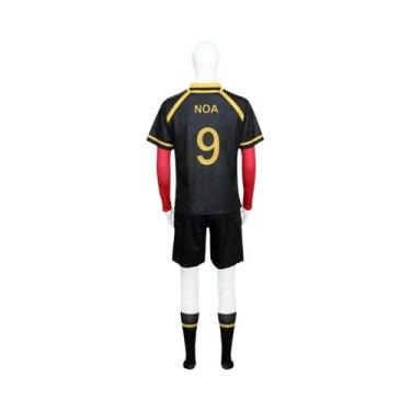Imagem de Peruca De Cosplay Do Anime Blue Lock, Uniforme De Futebol Bordado Bast