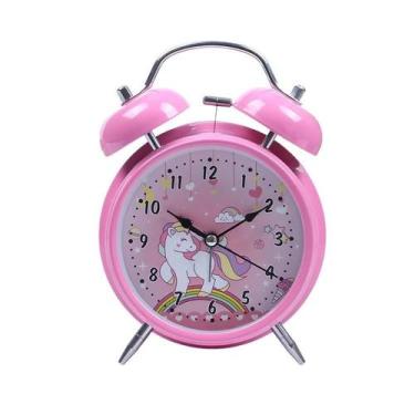 Imagem de Despertador Cute Unicorn Cartoon Twin Bells Pink Design - Yiweisai