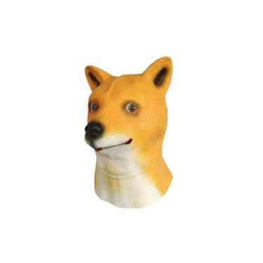 Imagem de Máscara Doge Dog Head Shiba Inu de resina realista para adulto/criança