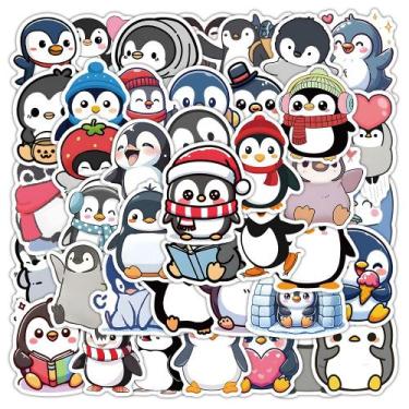 Imagem de Pacote de adesivos Penguin Cartoon Animal à prova d'água, 50 unidades 
