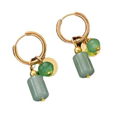 Imagem de Brincos De Argola Em Aço Inoxidável Banhados a Ouro Para Mulheres Com 