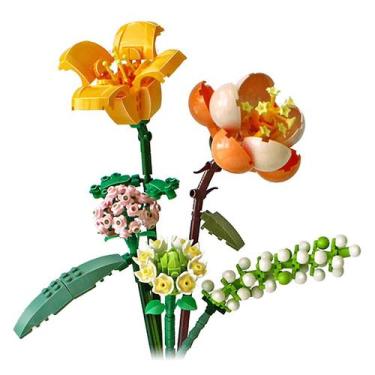 Imagem de Brinquedo educativo romântico Building Blocks Flower 6 anos ou mais - 