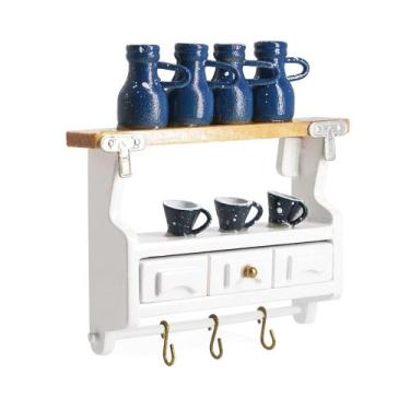 Imagem de Prateleira de especiarias em miniatura, decoração de casa de bonecas, 