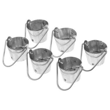 Imagem de Mini Bucket Kisangel Miniature Dollhouse Pretend Ornament x6