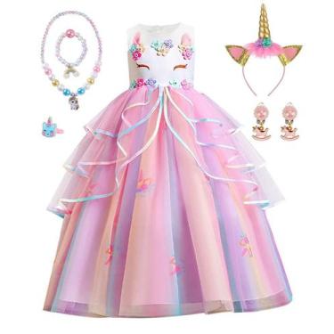 Imagem de Vestido de unicórnio, fantasia de princesa TOLOYE para meninas de mais