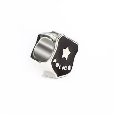 Imagem de Berloque Policial em Banho Prata para Pulseiras de Berloques - Pulseir