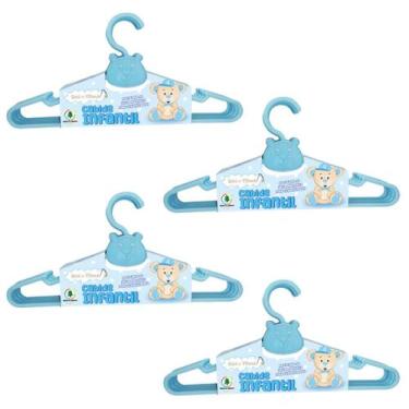 Imagem de Kit Com 20 Cabides Infantil Bebê & Mamãe Azul Monte Líbano - Monte Lib