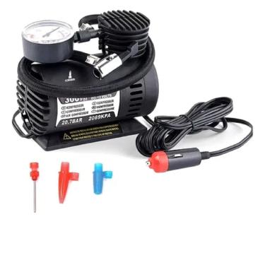 Imagem de Compressor Ar Portátil Pneu Carro Manometro Inflar Boia Bola