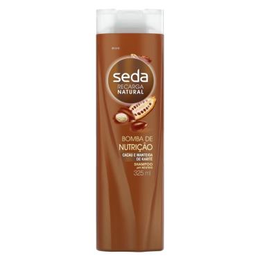 Imagem de Shampoo Nutrição e Brilho 325ml Seda Recarga Natural com Manteiga de Karité e Cacau