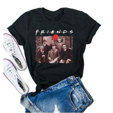 Imagem de Camiseta de Halloween Tasuxe Friends Scary Movie Graphic Top Feminina