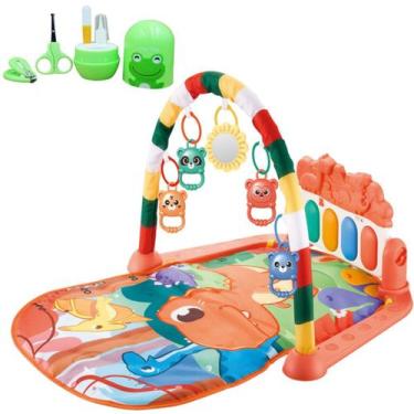 Imagem de Tapete Infantil Estimula Musical Dino + Kit Manicure Higiene - Color B