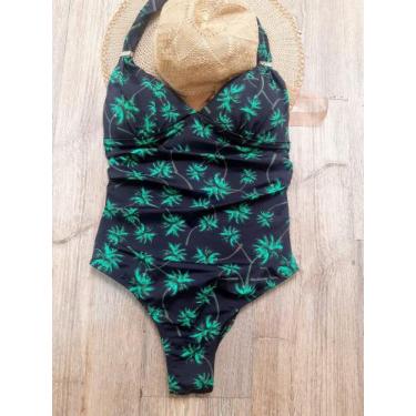 Imagem de Maiô com bojo amarração pescoço preto Tam. G - Dani lingerie
