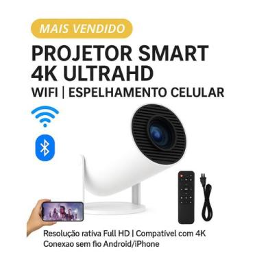 Imagem de Mini Projetor HY300 Portátil Wi-Fi Bluetooth Full HD para Filmes