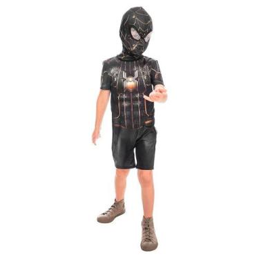 Imagem de Fantasia do Homem Aranha Filme 3 Infantil c/ Máscara - Global Fantasia