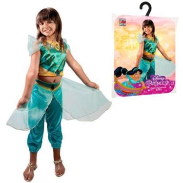 Imagem de Fantasia Princesa Jasmine Infantil Classica Roupa Odalisca - Disney, G