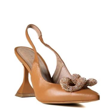 Imagem de Sapato Feminino Lia Line Salto Taça Natural, 35