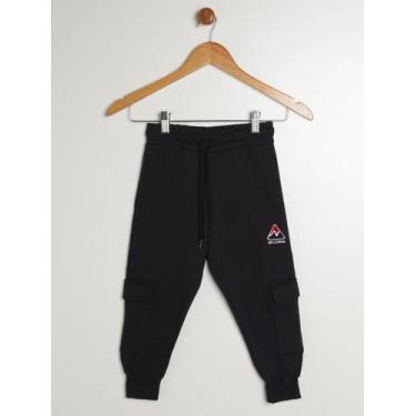 Imagem de Calça Moletinho Cargo Infantil Para Menino - PRETO - Nell Kids, Preto,
