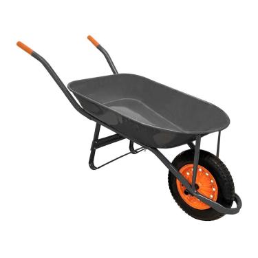 Imagem de Carrinho de Mão em Aço Carbono com Pneu e Câmara Chapa 26mm 45L Minasul