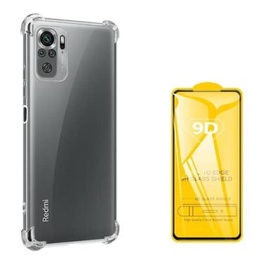 Imagem de Kit Capinha Anti Impacto e Película de Vidro 3D Para Xiaomi Redmi Note 10 Pro - Jodda