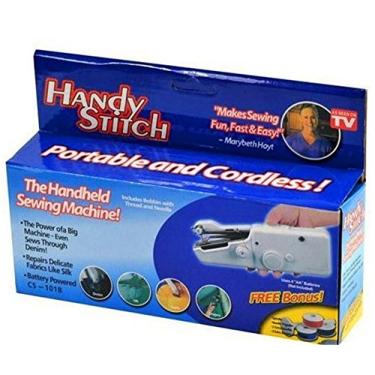 Imagem de Máquina de costura portátil Handy Stitch, como visto na TV - Máquina de costura portátil sem fio, ferramenta de costura rápida para tecido, roupas, tecido infantil, uso em viagens em casa