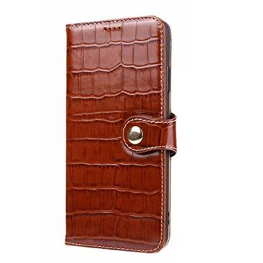 Imagem de GSYH Capa carteira para iPhone 13 Mini/13/13 Pro/13 Pro Max, capa flip com 3 compartimentos para cartão e fecho magnético com suporte PU capa de proteção antiderrapante, marrom, 13pro 15,1 cm